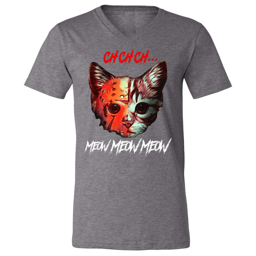 Unisex V-Neck T-Shirt - 75NSGXPQ - Deep Heather - 13