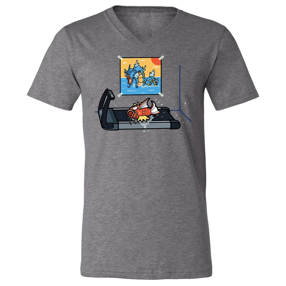 Unisex V-Neck T-Shirt - EGMUSM6H - Deep Heather - 13