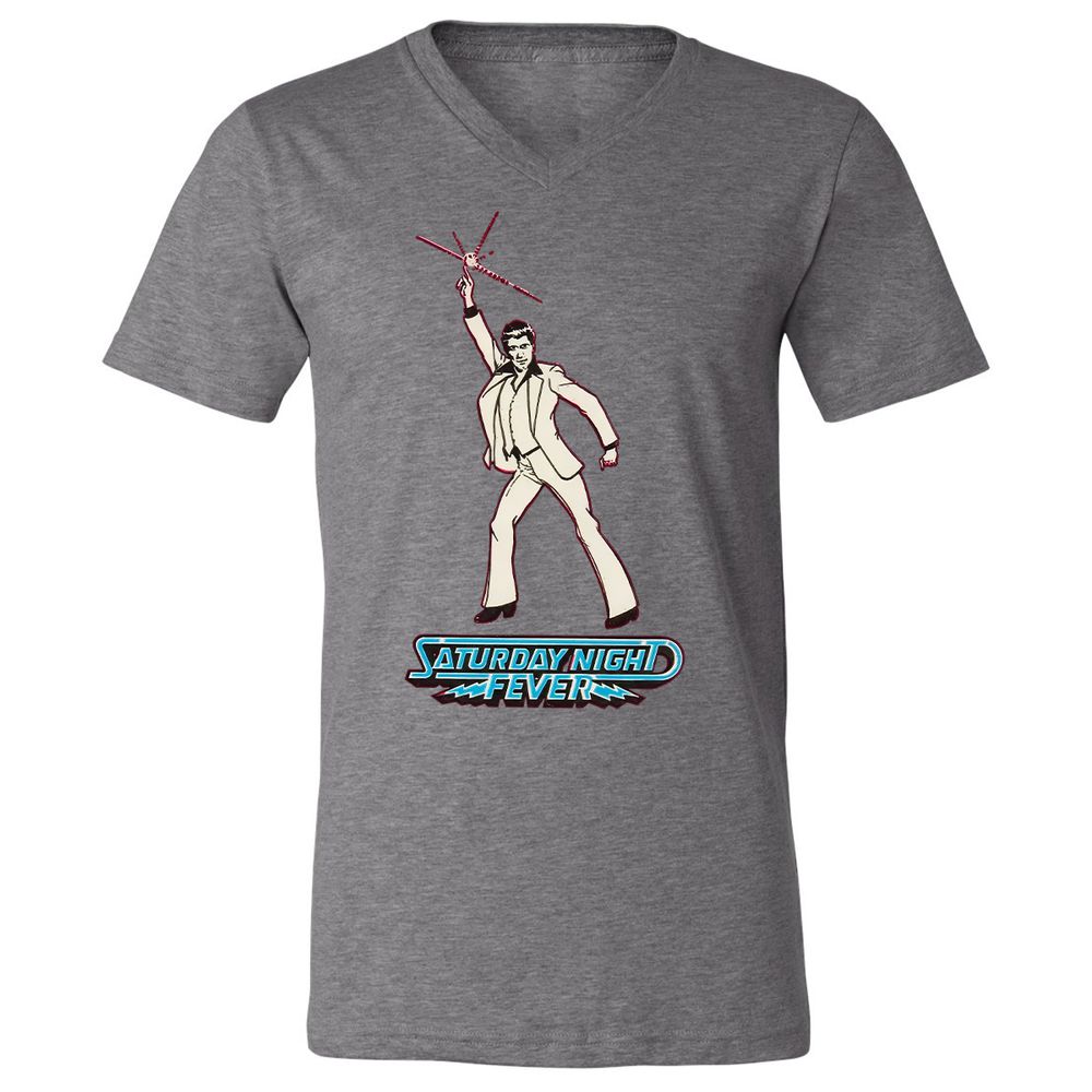 Unisex V-Neck T-Shirt - 4NDD2QKU - Deep Heather - 13