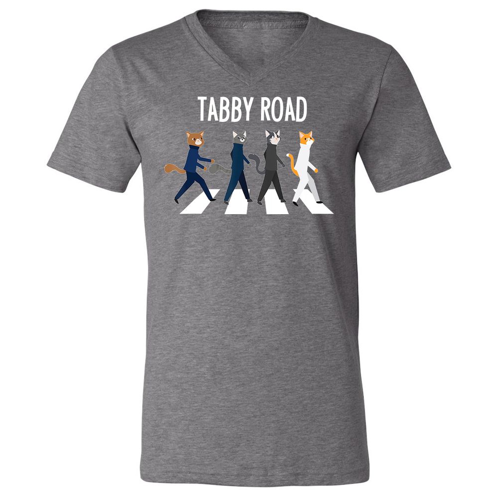 Unisex V-Neck T-Shirt - VYXQFX4R - Deep Heather - 13