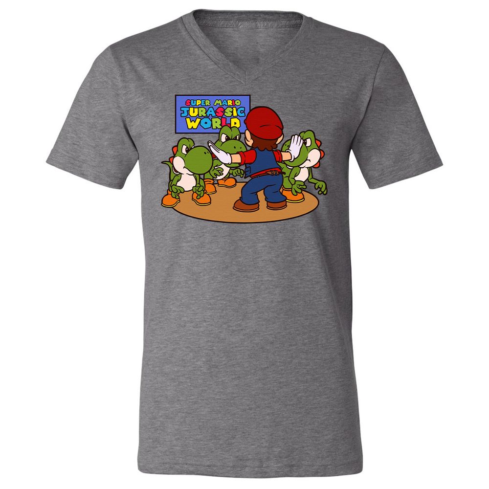 Unisex V-Neck T-Shirt - MDTF9BYS - Deep Heather - 13
