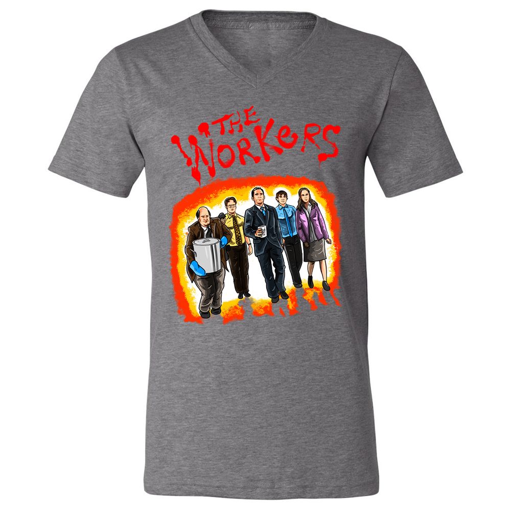 Unisex V-Neck T-Shirt - GPRF7D66 - Deep Heather - 13