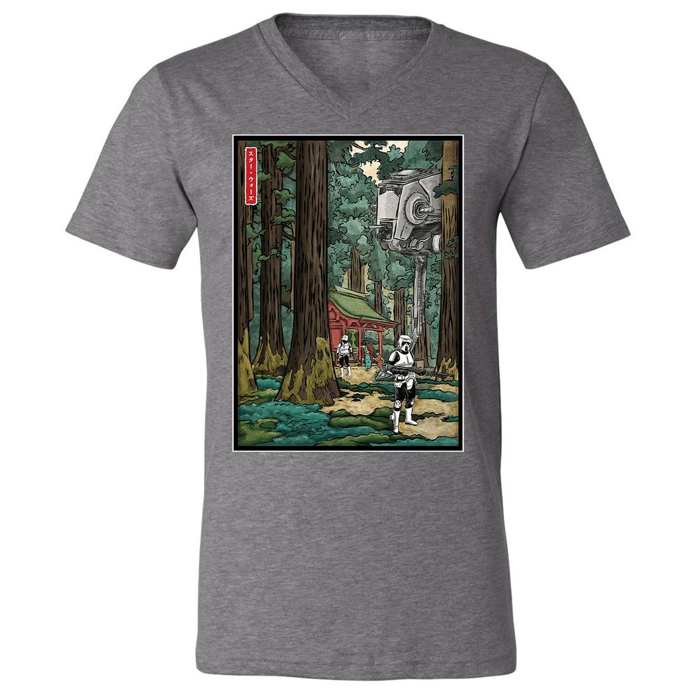 Unisex V-Neck T-Shirt - MZQF5PT5 - Deep Heather - 13