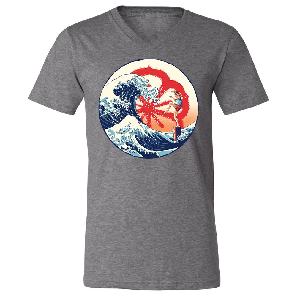 Unisex V-Neck T-Shirt - PVS1CKSG - Deep Heather - 13