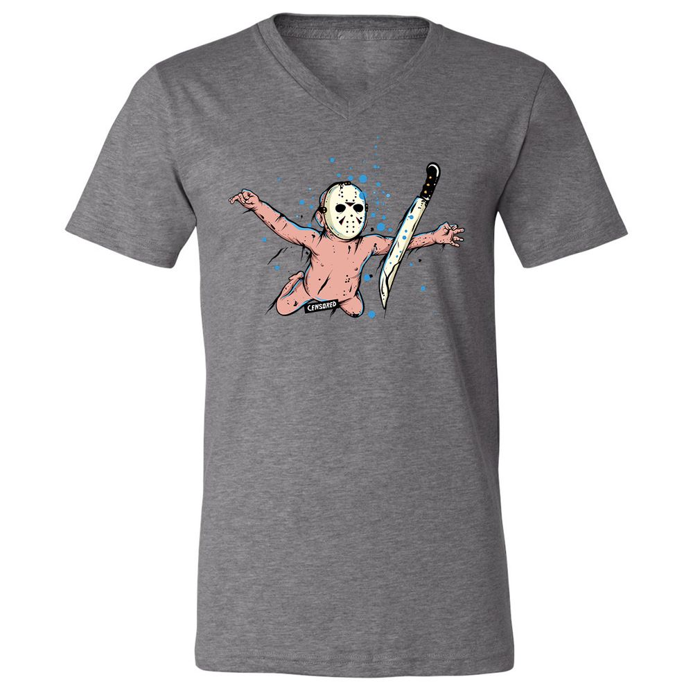 Unisex V-Neck T-Shirt - YQJW9ASS - Deep Heather - 13