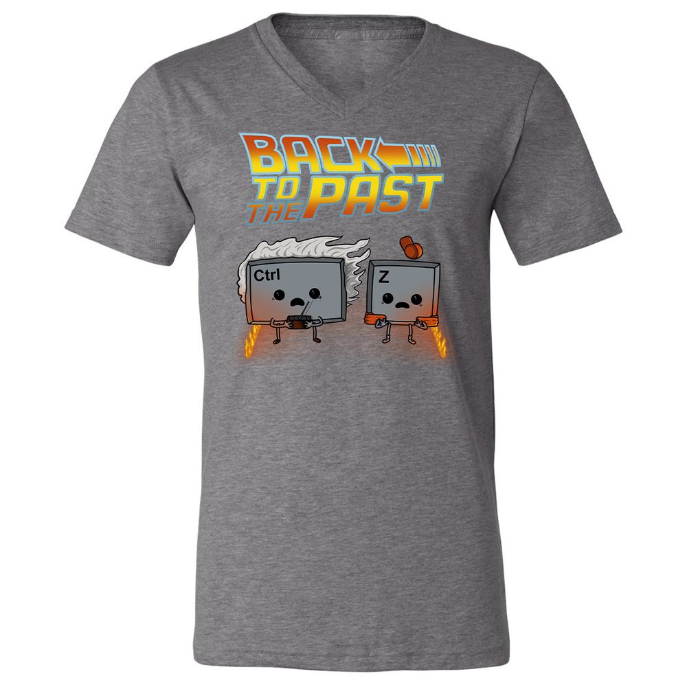 Unisex V-Neck T-Shirt - 8Y6F1LN1 - Deep Heather - 13