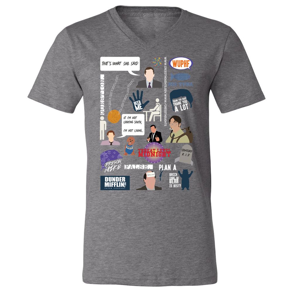 Unisex V-Neck T-Shirt - 5J31261M - Deep Heather - 13