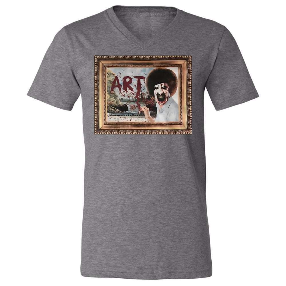 Unisex V-Neck T-Shirt - BWV4E9M1 - Deep Heather - 13