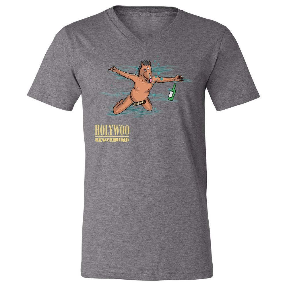 Unisex V-Neck T-Shirt - 3GDG4NA3 - Deep Heather - 13