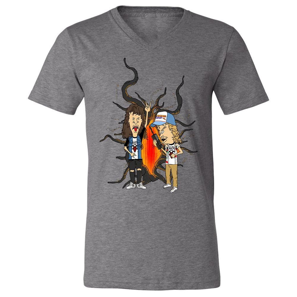 Unisex V-Neck T-Shirt - 32M4K5WB - Deep Heather - 13