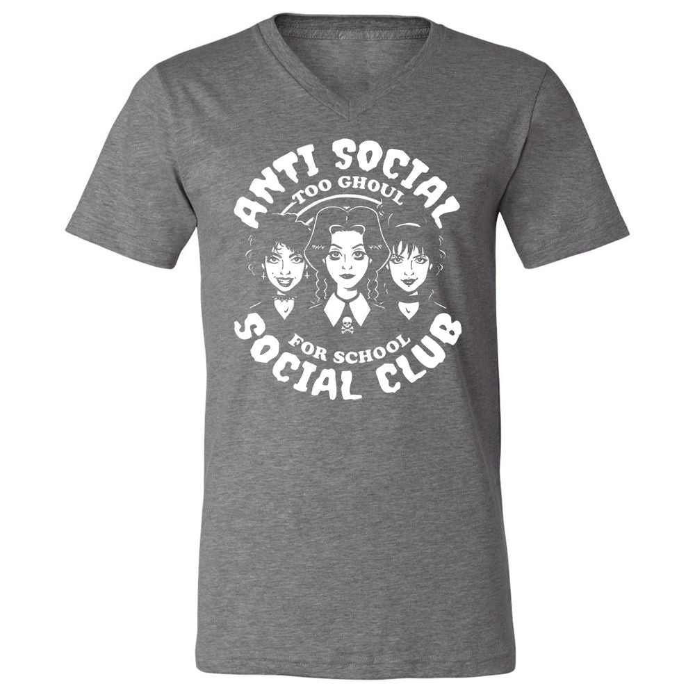 Unisex V-Neck T-Shirt - Q78NJGAG - Deep Heather - 13