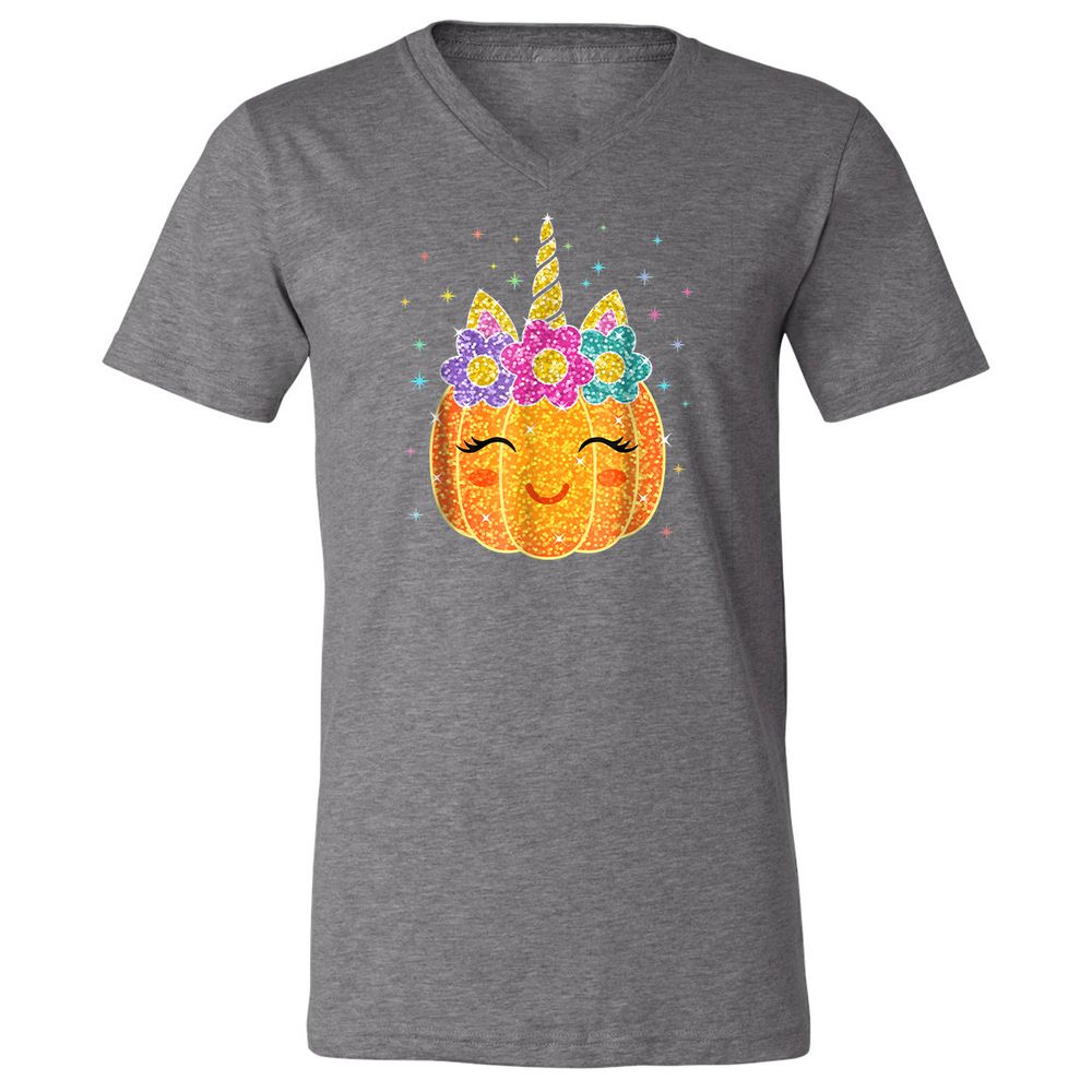 Unisex V-Neck T-Shirt - CXSYV6V6 - Deep Heather - 13