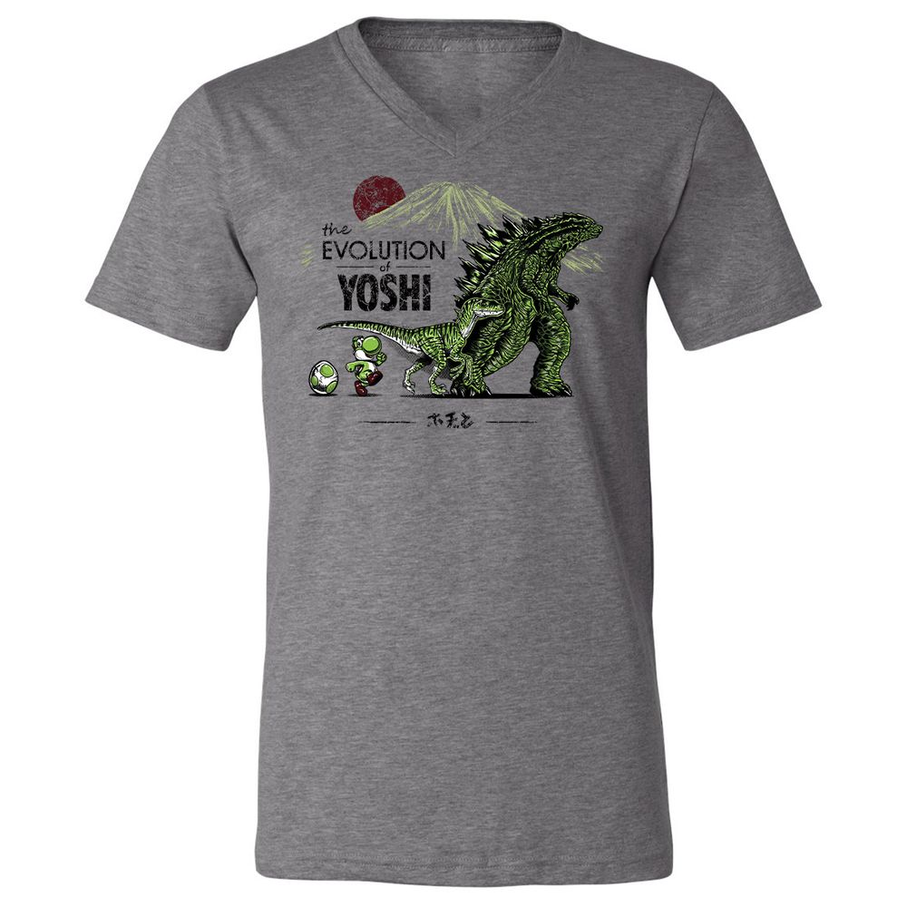 Unisex V-Neck T-Shirt - RJA3TYZT - Deep Heather - 13