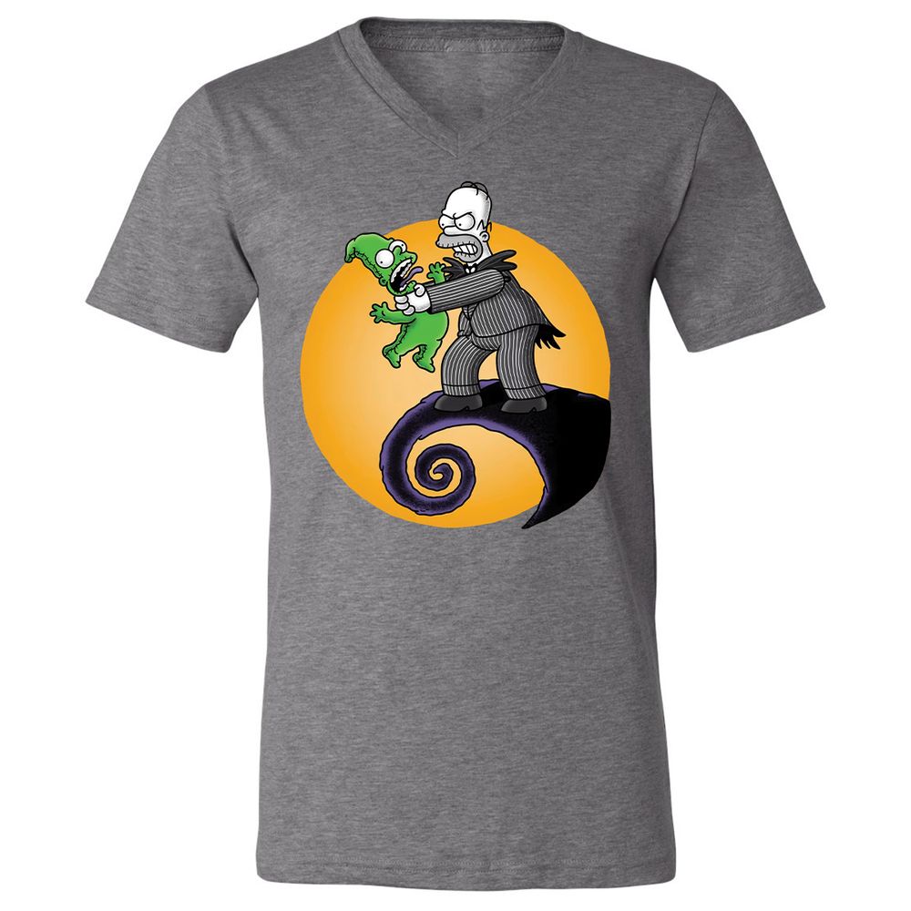 Unisex V-Neck T-Shirt - ZKTMZ4YA - Deep Heather - 13