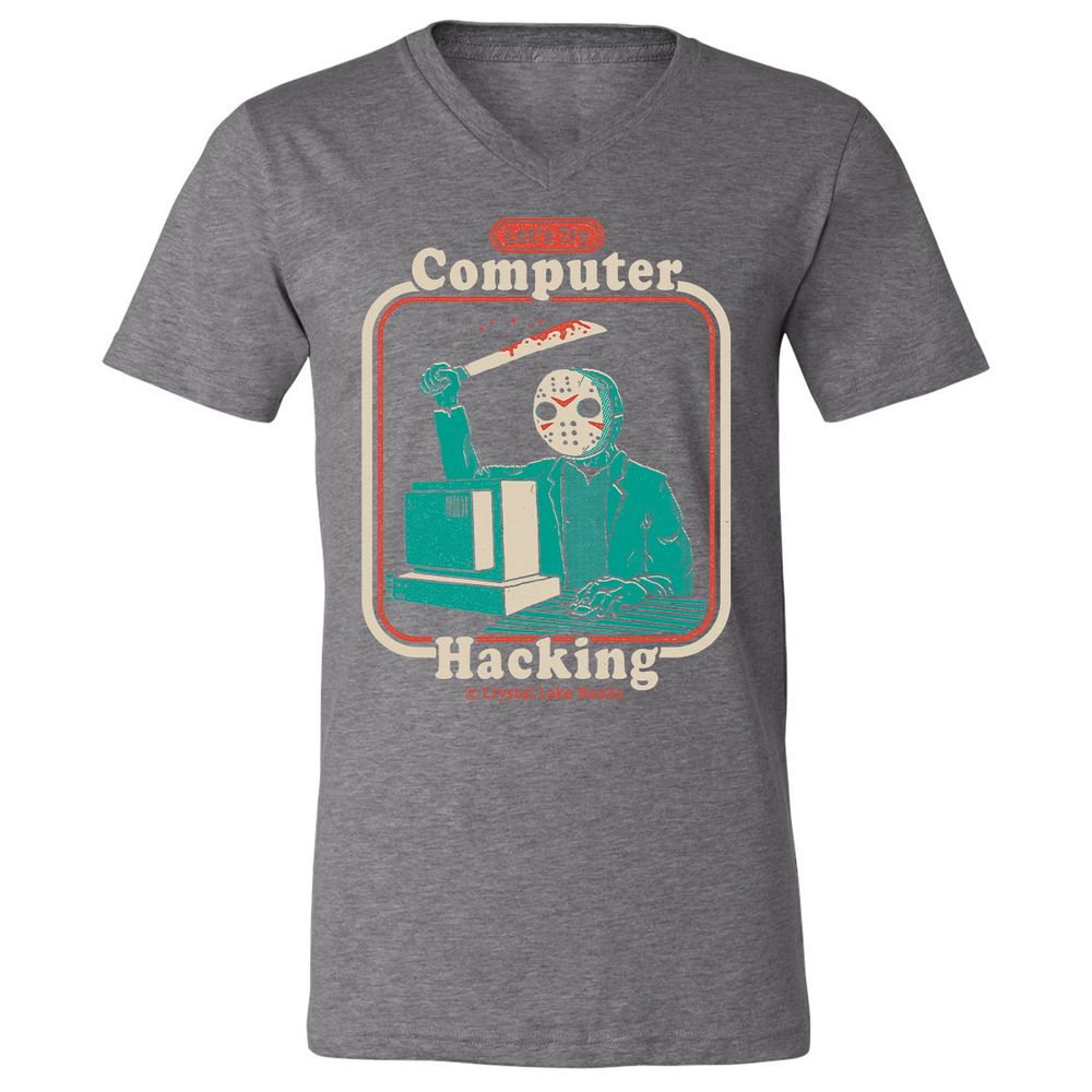 Unisex V-Neck T-Shirt - RGBF95VM - Deep Heather - 13