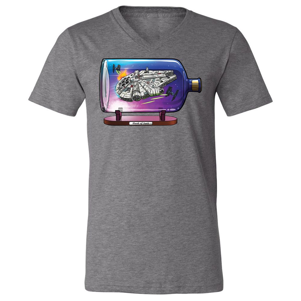 Unisex V-Neck T-Shirt - YPPB3RZW - Deep Heather - 13