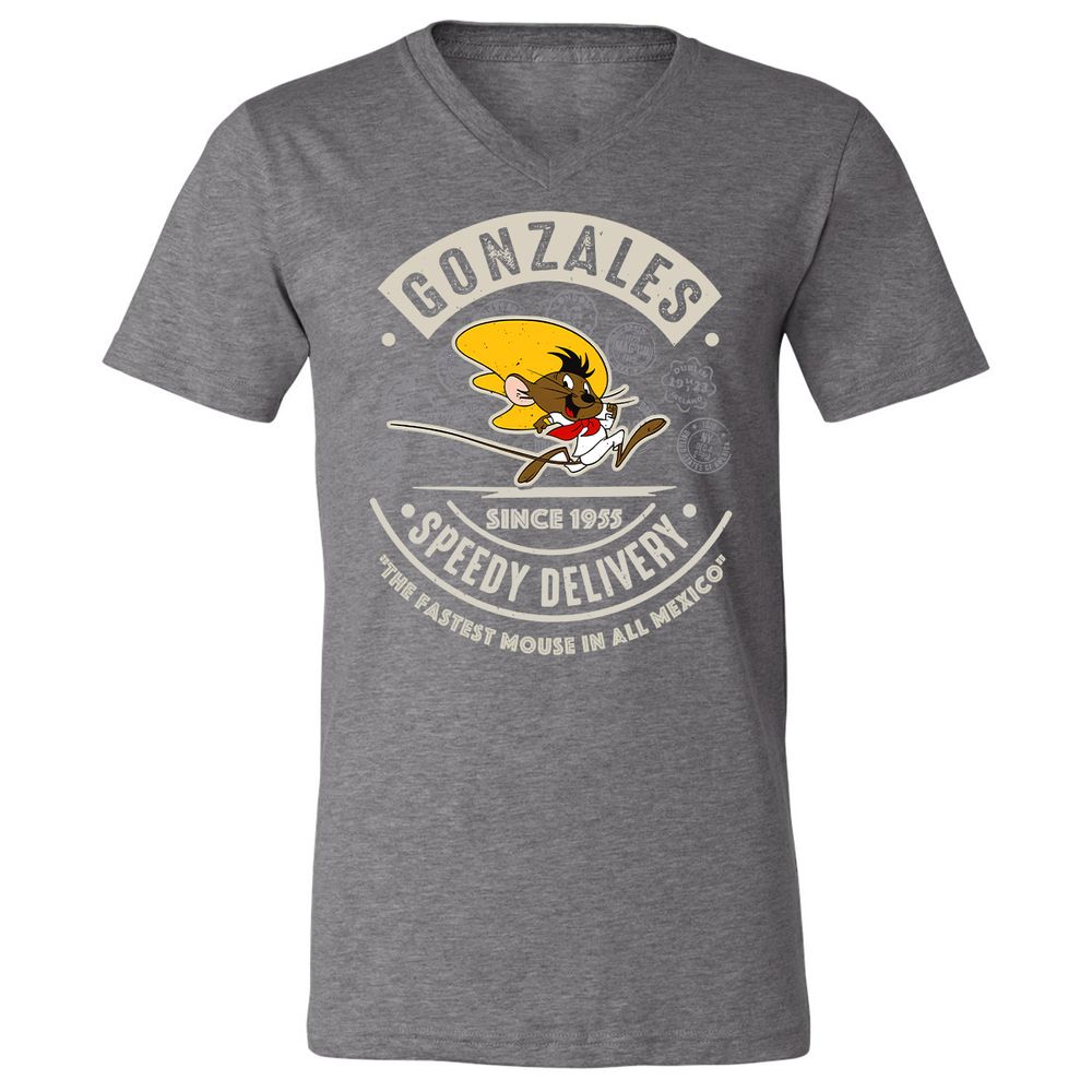Unisex V-Neck T-Shirt - AA6QHQ7S - Deep Heather - 13