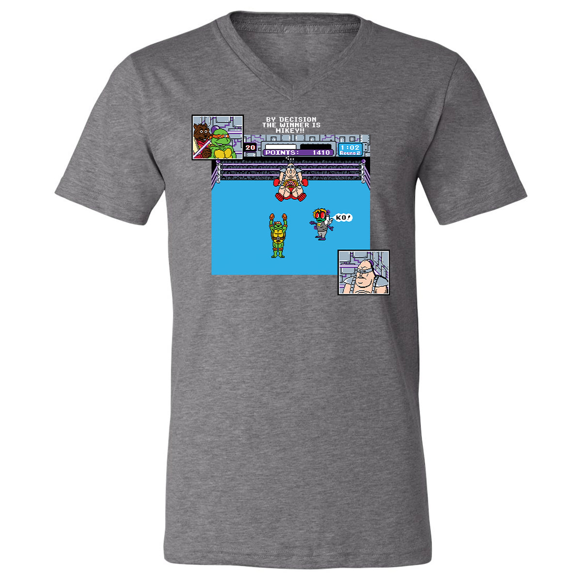 Unisex V-Neck T-Shirt - ARR6DX4W - Deep Heather - 13