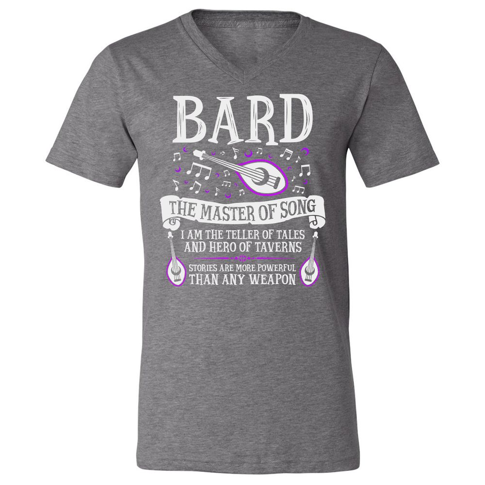 Unisex V-Neck T-Shirt - 5X16LLZN - Deep Heather - 13