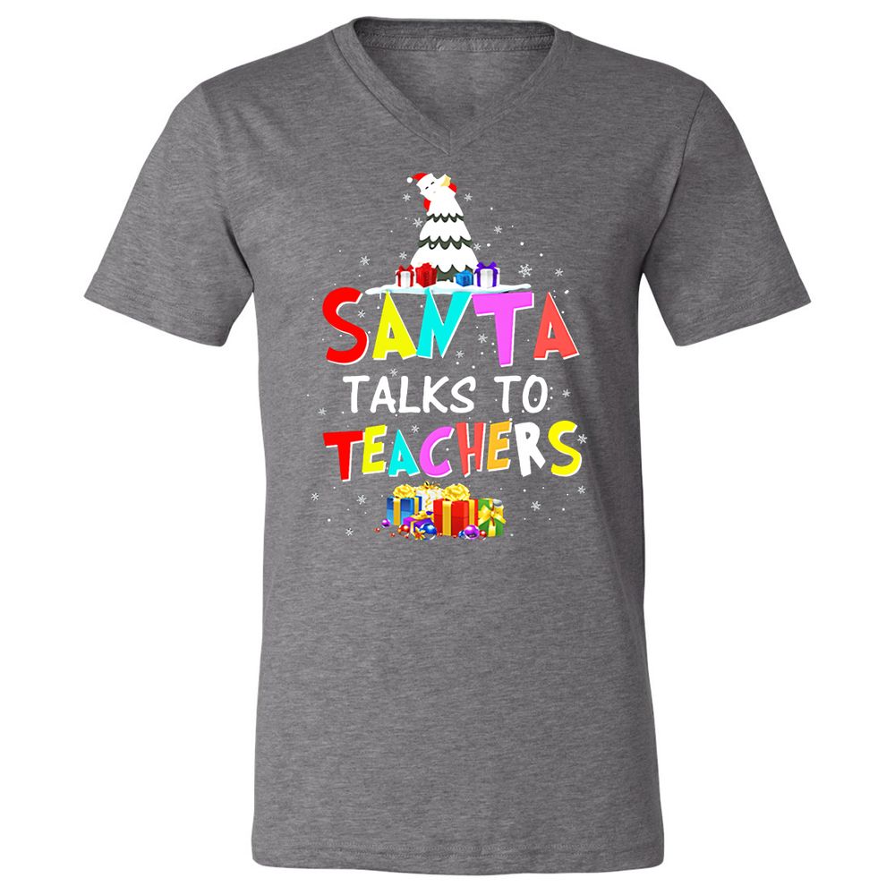 Unisex V-Neck T-Shirt - DWJW9GUA - Deep Heather - 13
