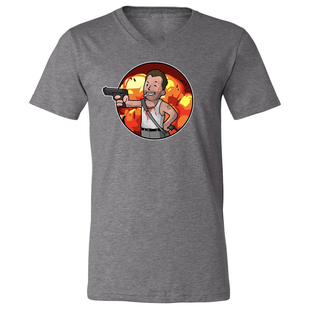 Unisex V-Neck T-Shirt - 2VNH7H7V - Deep Heather - 13