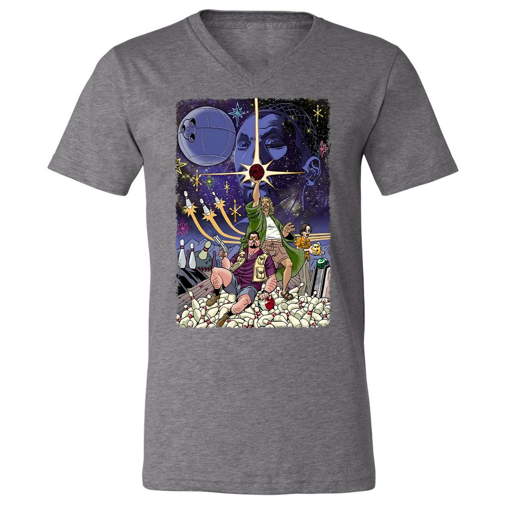 Unisex V-Neck T-Shirt - 9Y5VN3E2 - Deep Heather - 13