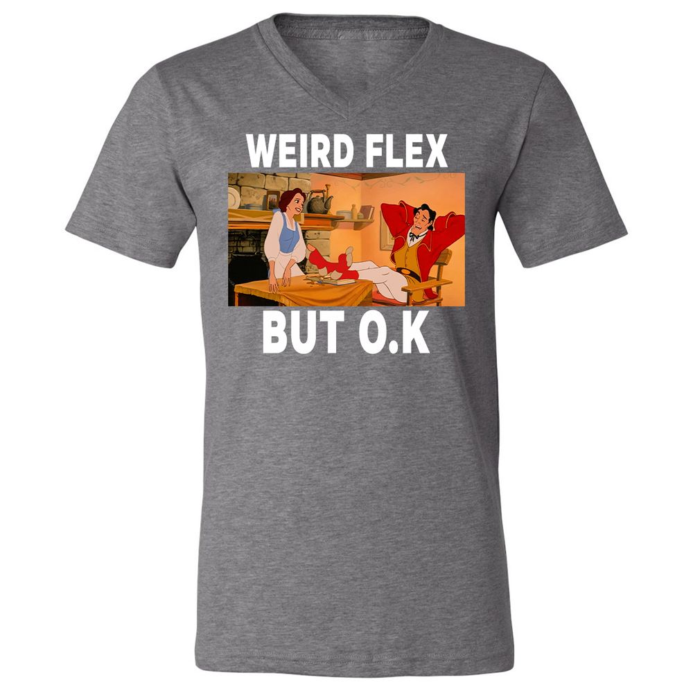 Unisex V-Neck T-Shirt - NL6KW4KF - Deep Heather - 13