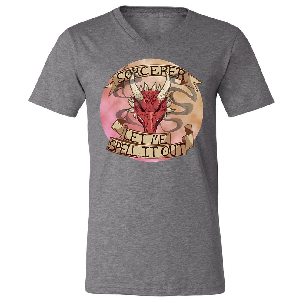 Unisex V-Neck T-Shirt - 4BV1KCW1 - Deep Heather - 13