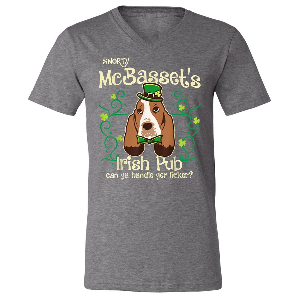Unisex V-Neck T-Shirt - 9UGW7BHK - Deep Heather - 13