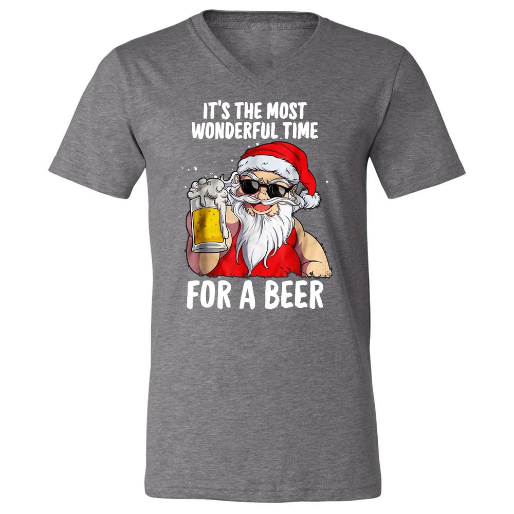 Unisex V-Neck T-Shirt - VCBRD3K8 - Deep Heather - 13