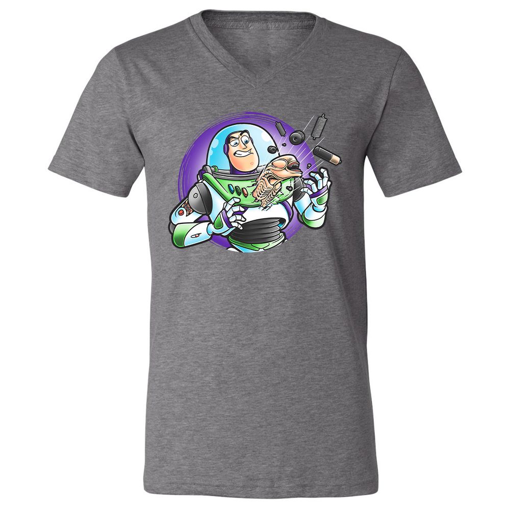 Unisex V-Neck T-Shirt - WGDGBRFN - Deep Heather - 13