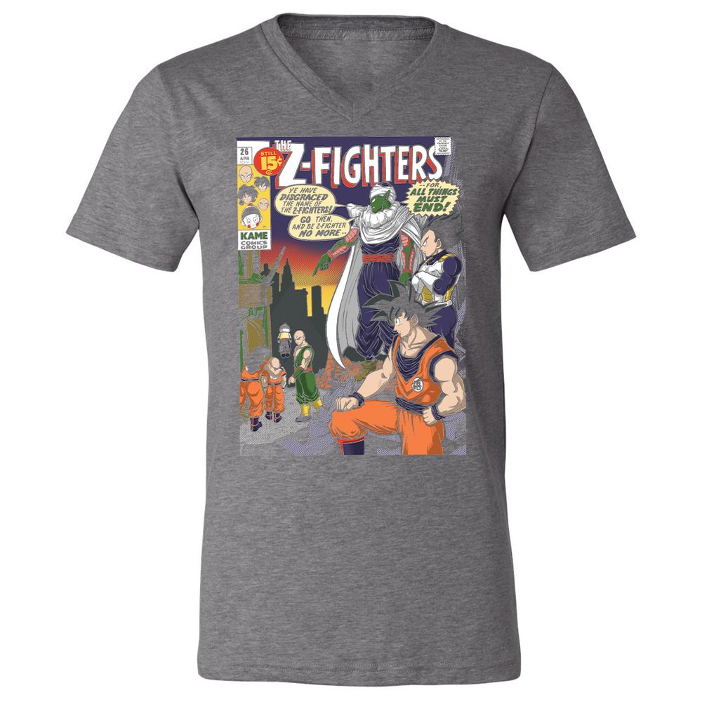 Unisex V-Neck T-Shirt - 8SUQC3H9 - Deep Heather - 13