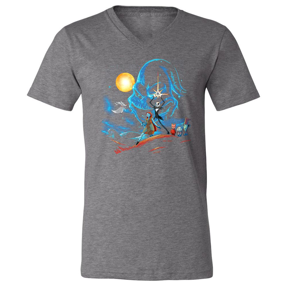 Unisex V-Neck T-Shirt - HE3V97T4 - Deep Heather - 13