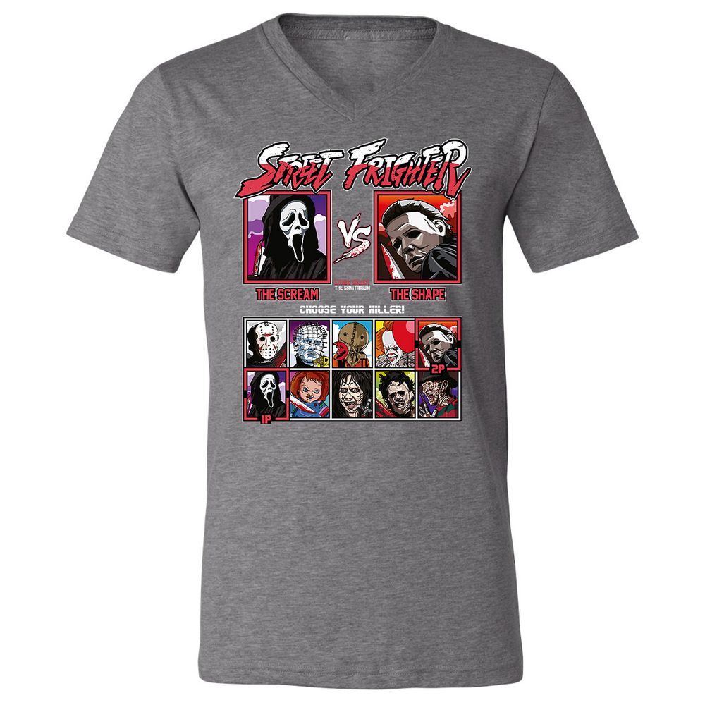 Unisex V-Neck T-Shirt - 4697MWH3 - Deep Heather - 13