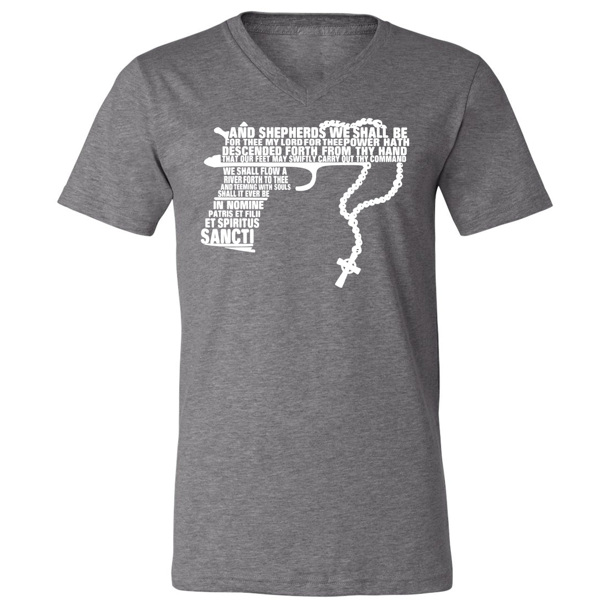 Unisex V-Neck T-Shirt - UCEXX711 - Deep Heather - 13