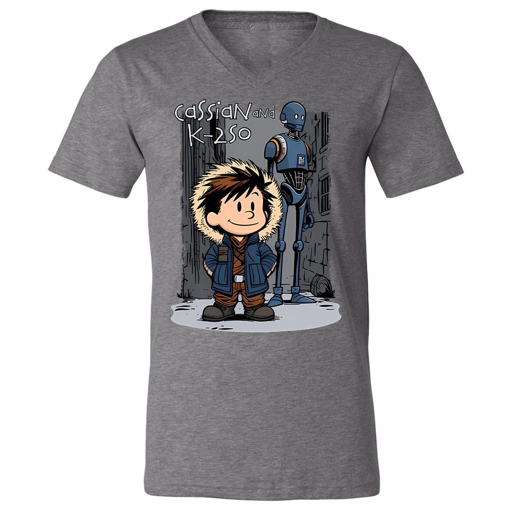 Unisex V-Neck T-Shirt - 7XF8XK8F - Deep Heather - 13