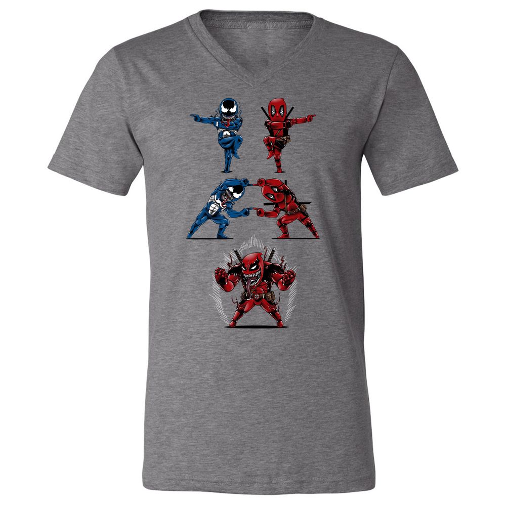 Unisex V-Neck T-Shirt - LVVE9C4D - Deep Heather - 13