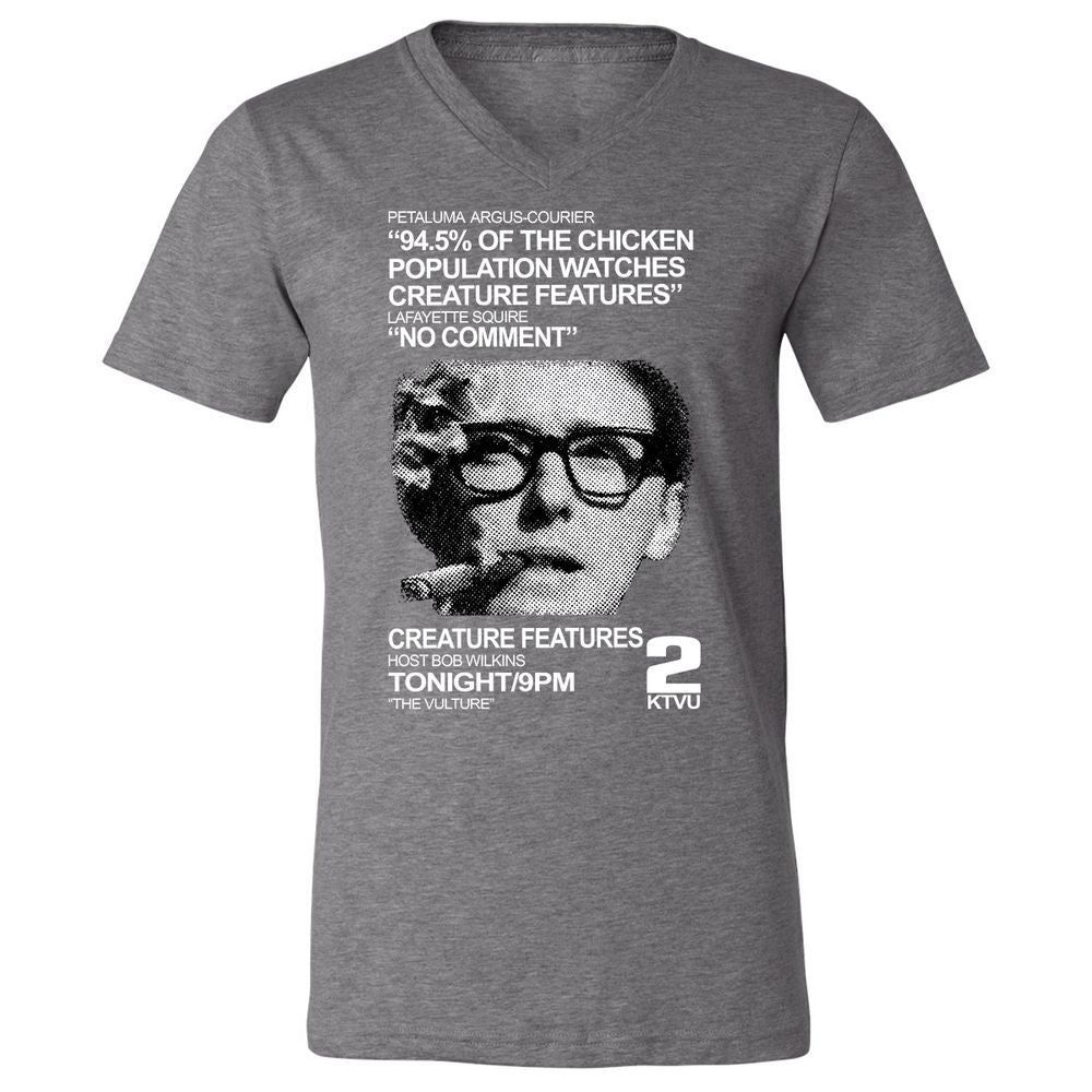 Unisex V-Neck T-Shirt - YNZ2LCQF - Deep Heather - 13