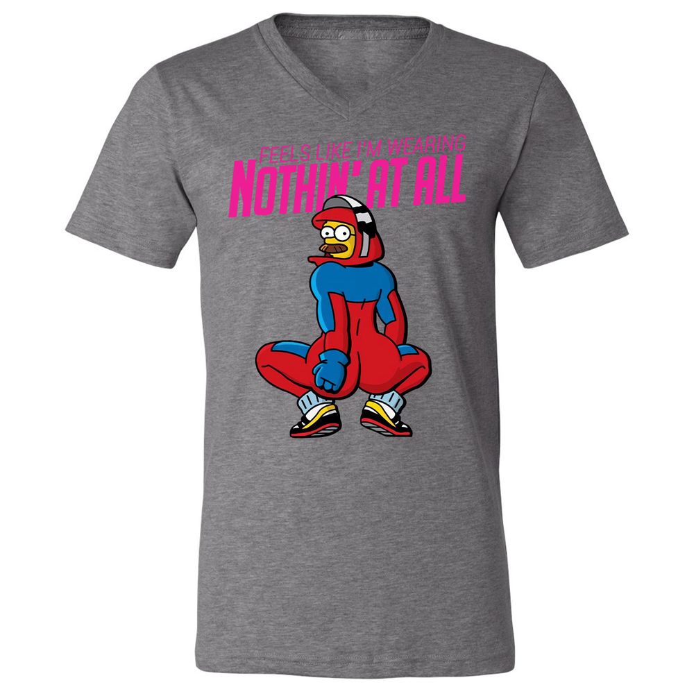 Unisex V-Neck T-Shirt - LN51LAKQ - Deep Heather - 13