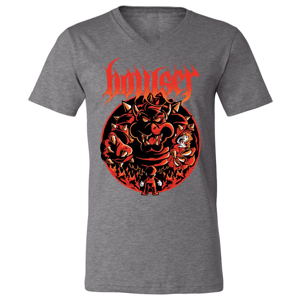 Unisex V-Neck T-Shirt - 1Z1VDBKM - Deep Heather - 13