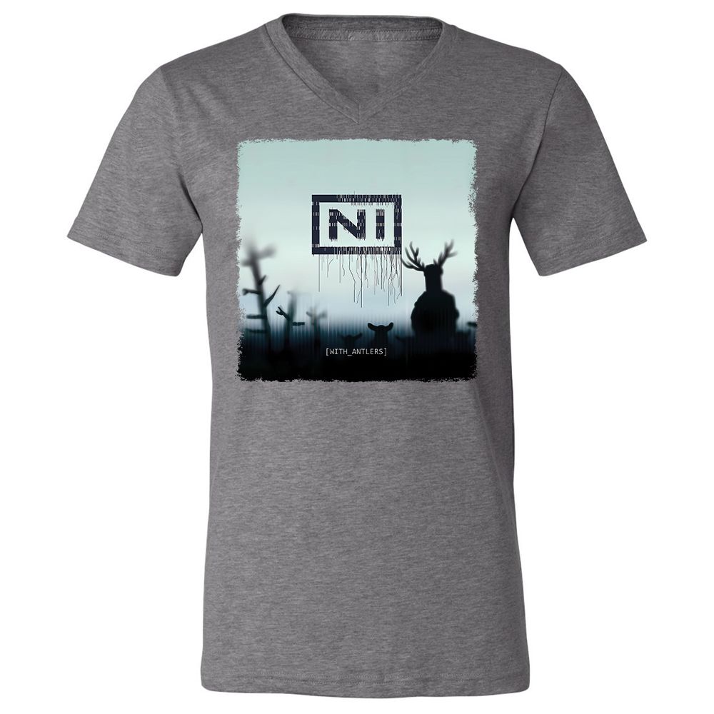 Unisex V-Neck T-Shirt - DTDLWKL4 - Deep Heather - 13