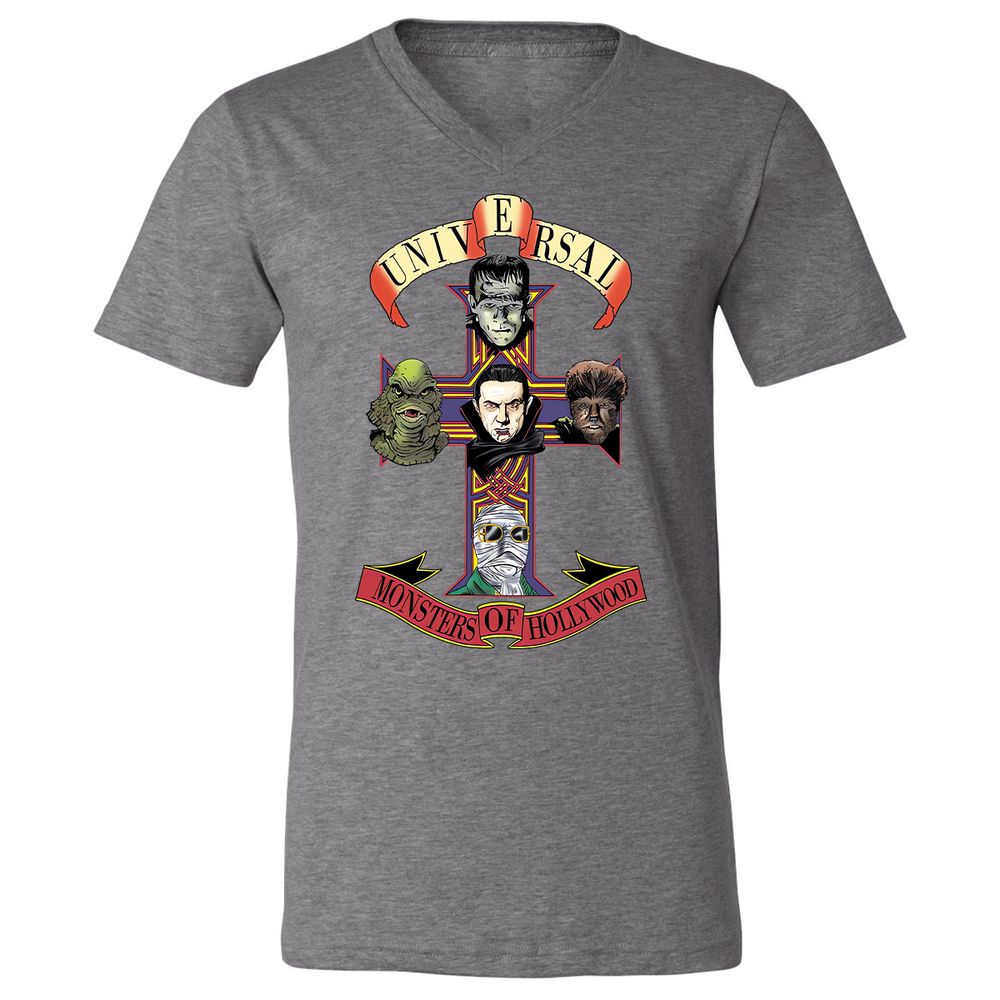 Unisex V-Neck T-Shirt - QUM8J6Q4 - Deep Heather - 13