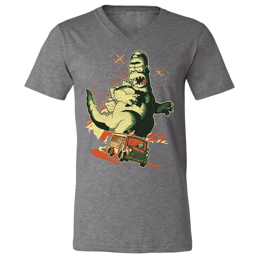 Unisex V-Neck T-Shirt - JD1X3D91 - Deep Heather - 13