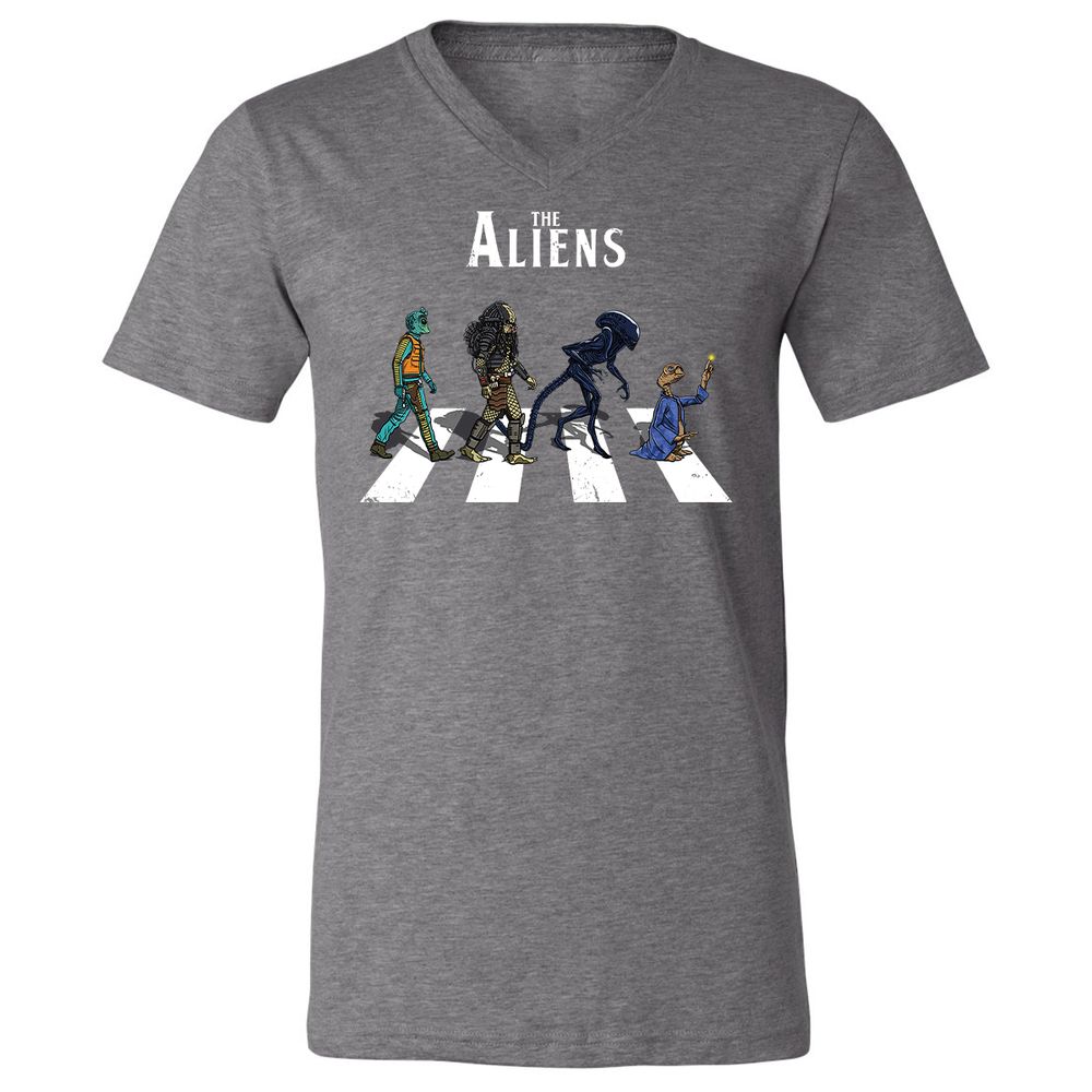 Unisex V-Neck T-Shirt - A22VMUFS - Deep Heather - 13
