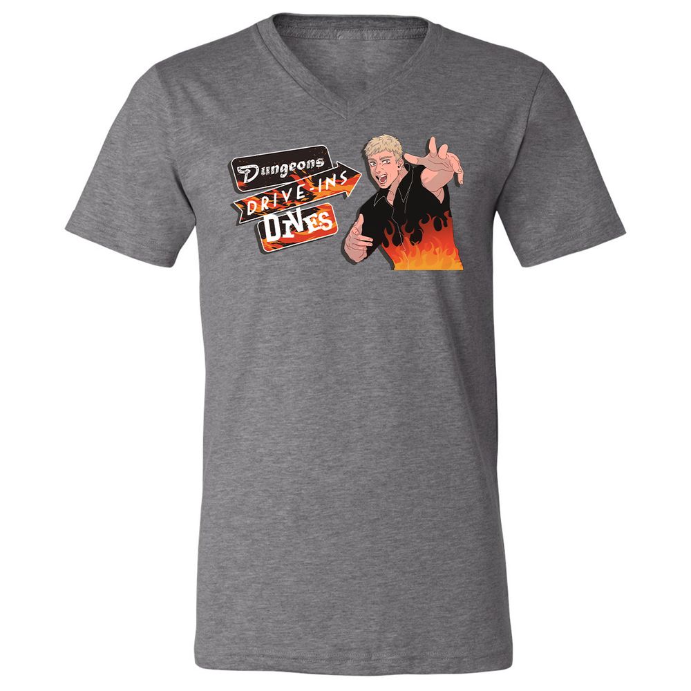 Unisex V-Neck T-Shirt - V1EP46GY - Deep Heather - 13