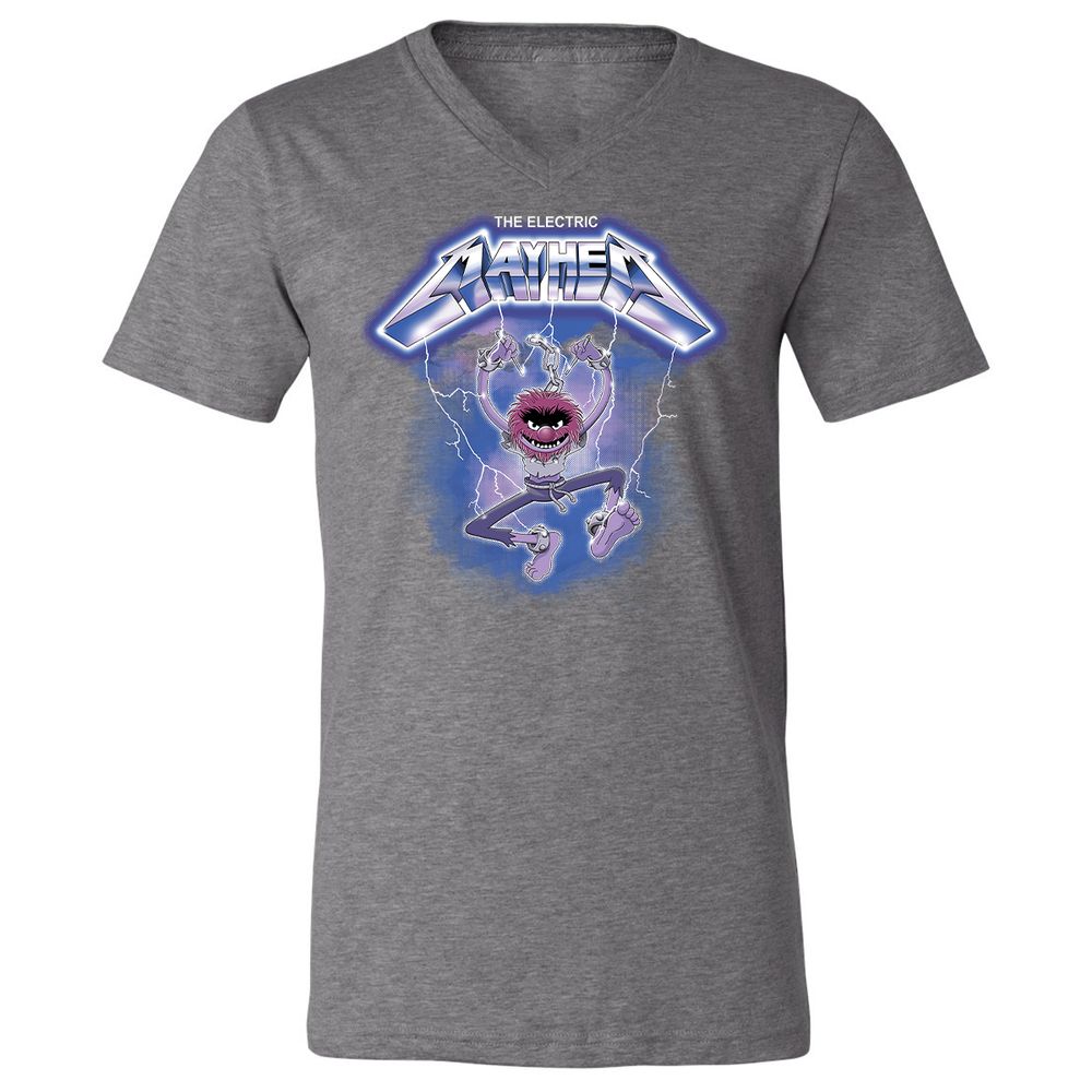 Unisex V-Neck T-Shirt - XW5RCYJD - Deep Heather - 13