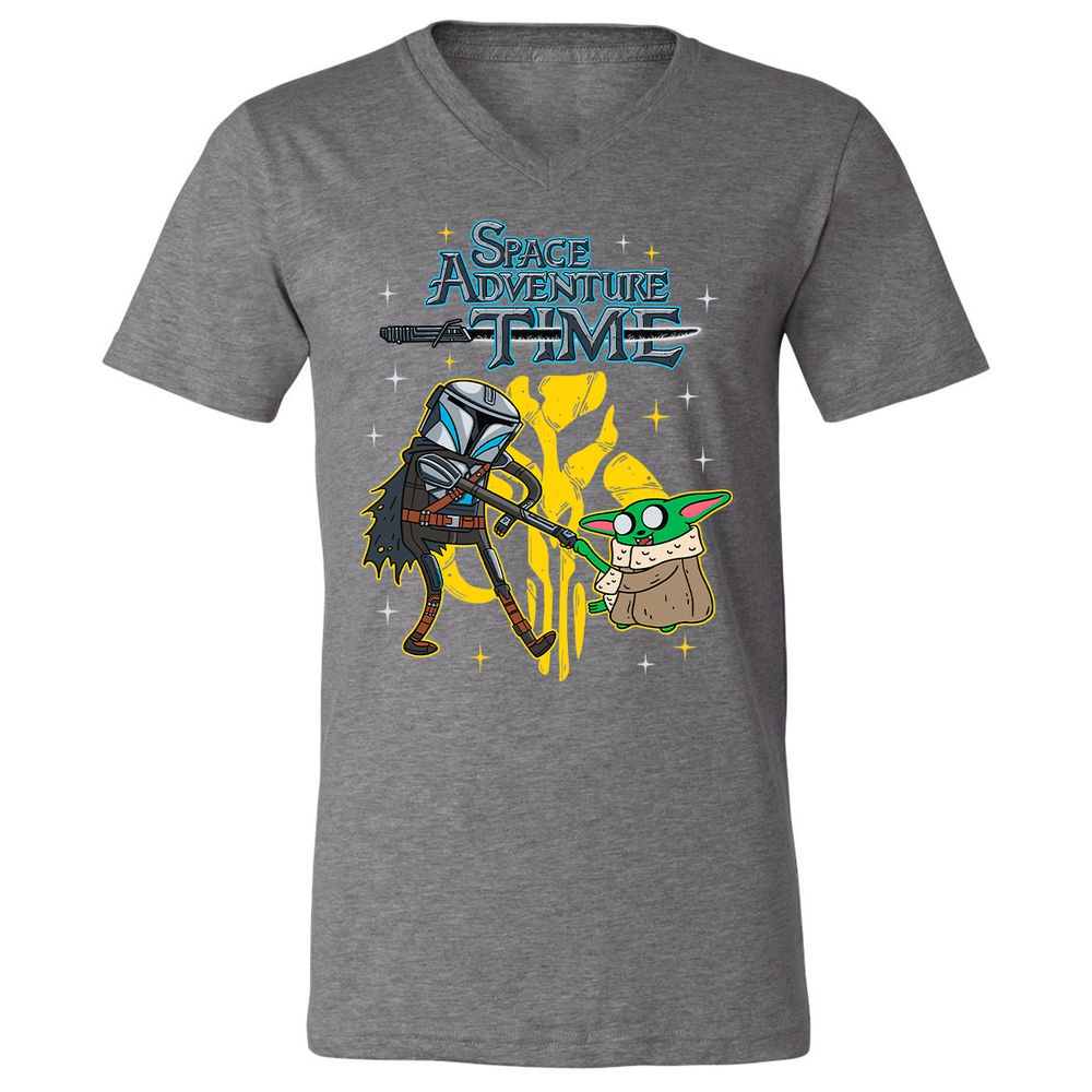 Unisex V-Neck T-Shirt - MNC3DDDJ - Deep Heather - 13