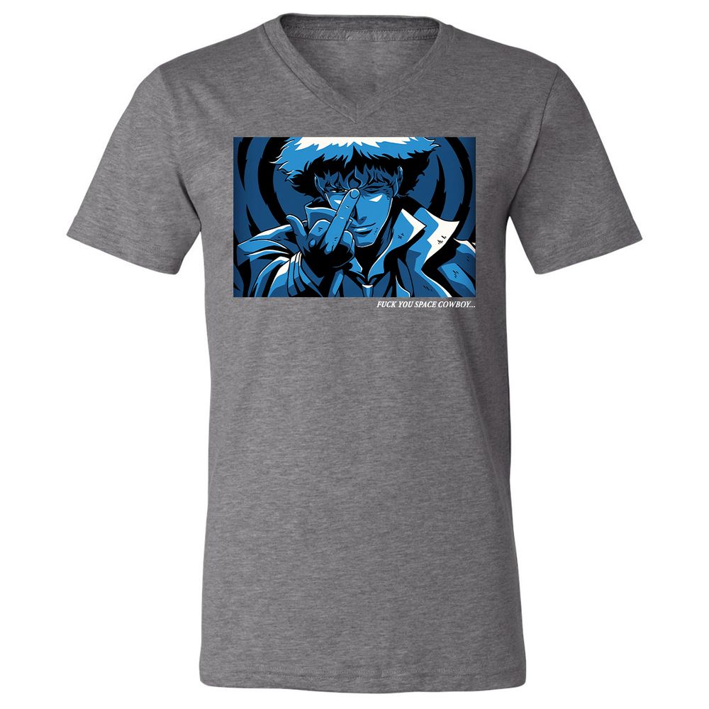 Unisex V-Neck T-Shirt - WTQ5LRAN - Deep Heather - 13