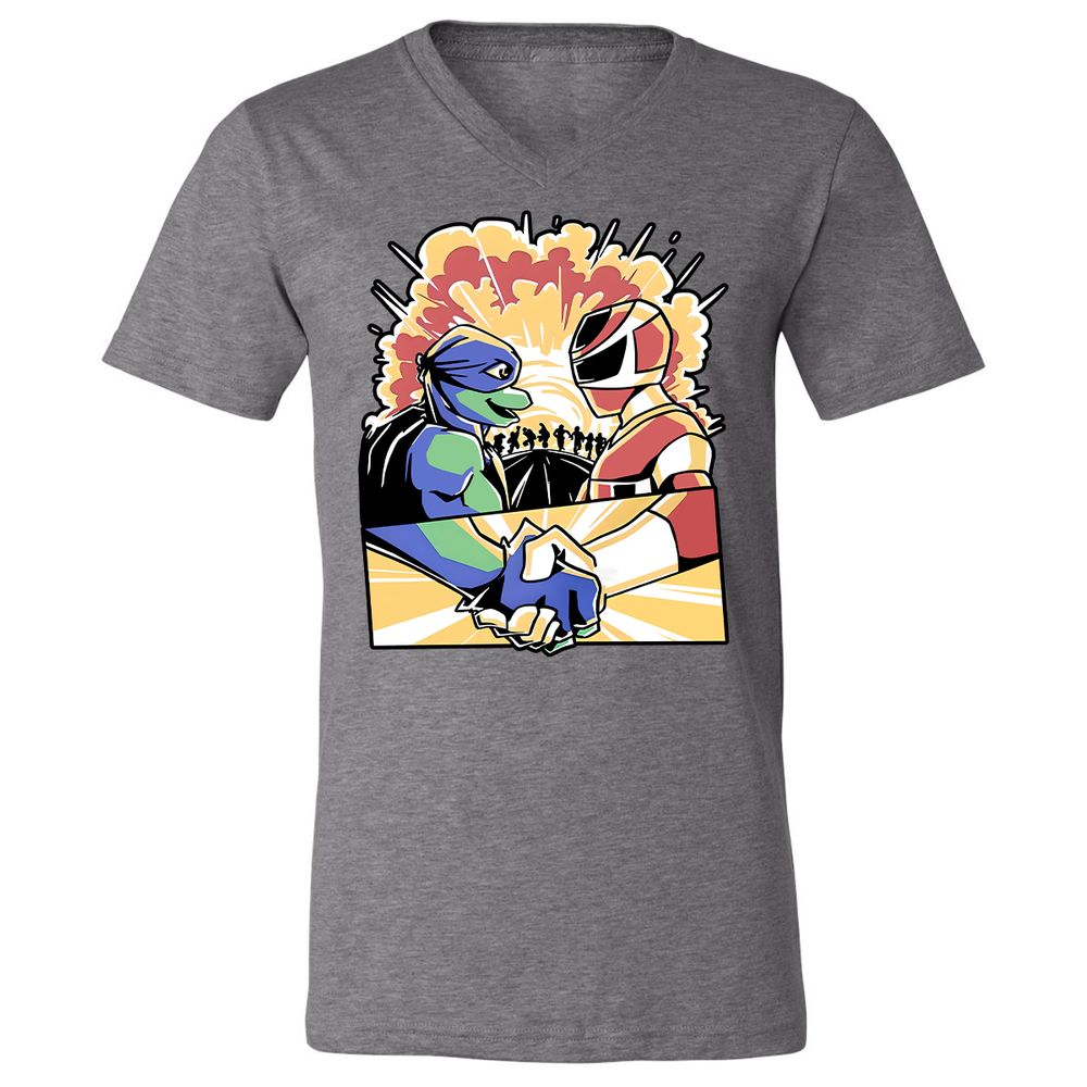 Unisex V-Neck T-Shirt - EW9X64FU - Deep Heather - 13