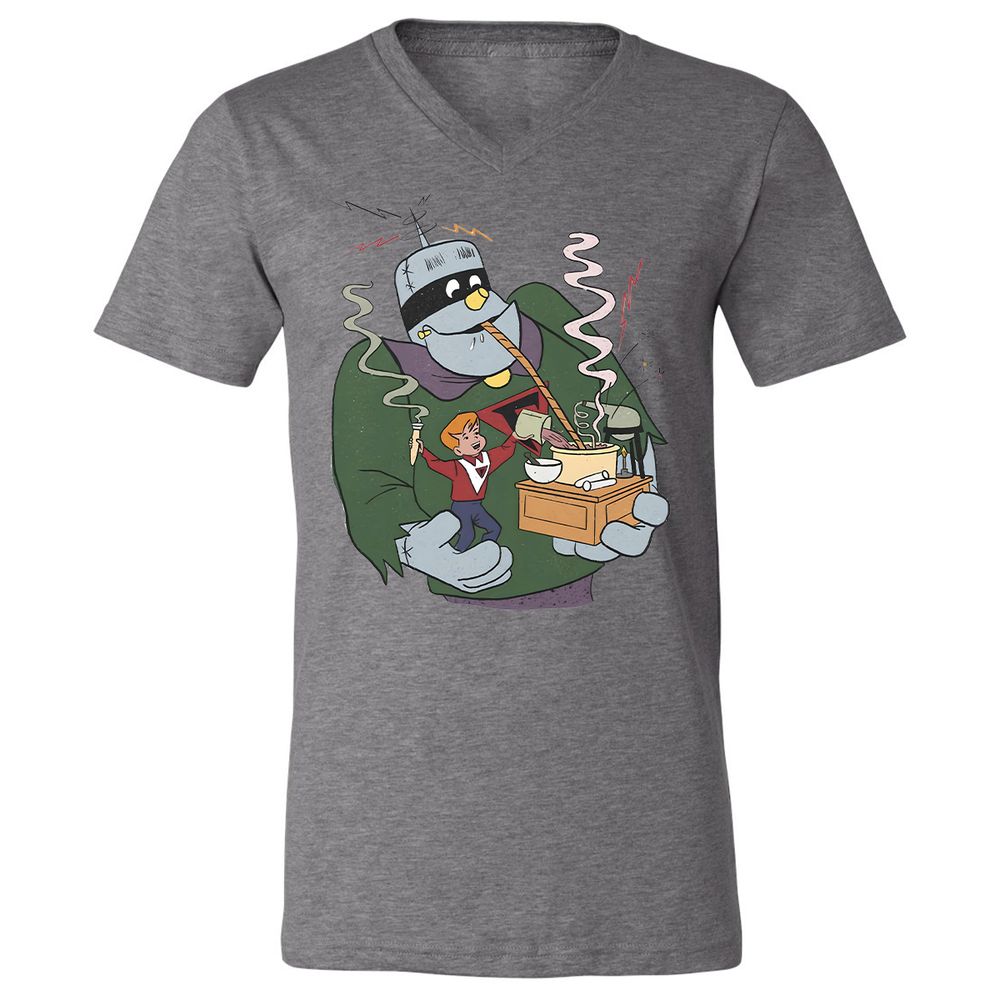 Unisex V-Neck T-Shirt - 7L8XSWLN - Deep Heather - 13
